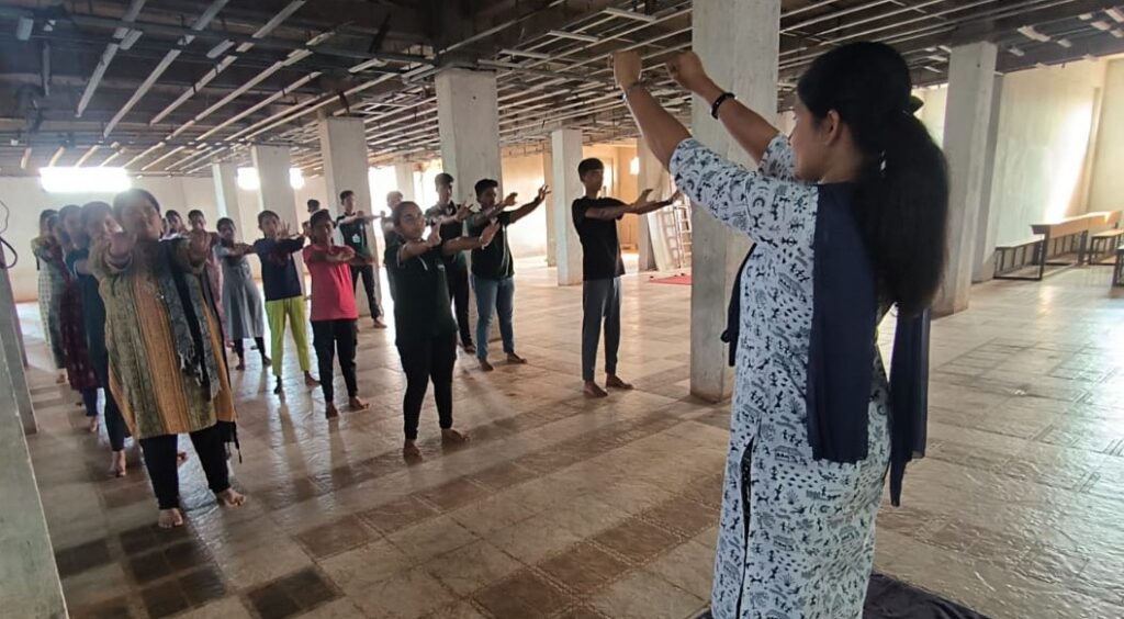 Yoga workshop at Regal College