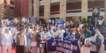 Protest in Vidhan Bhavan area