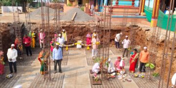 Foundation laying program of Rameshwar temple
