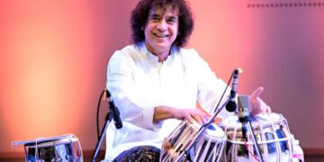 Famous tabla player Zakir Hussain
