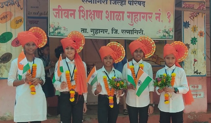 Procession of Jeevan Shikshan School students