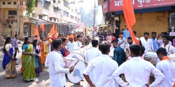 Paying homage to Shivaji by taking out a padayatra