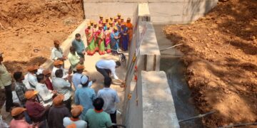 Inauguration of dam at Pacherisada