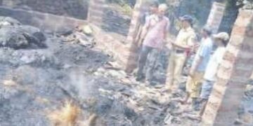 The barn burned down in the fire