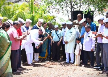 Bhoomipujan of the temple at Adivare