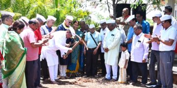 Bhoomipujan of the temple at Adivare