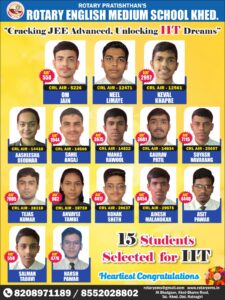Om of Rotary School topped the Konkan division