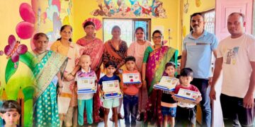 Children at Kanhaiya Play School will use computers