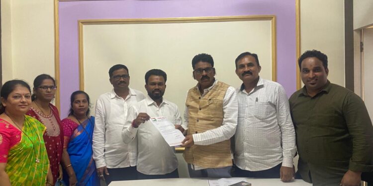 Sahil Arekar as NCP Taluka President