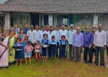 Educational materials distribution in Khodde school