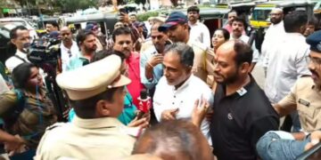 Clash between police and protestors