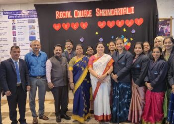 Reception of students at Regal College Shringaratali