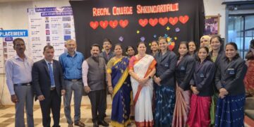 Reception of students at Regal College Shringaratali