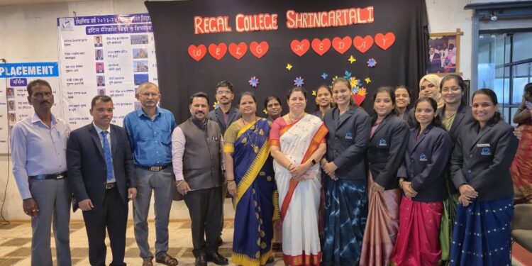Reception of students at Regal College Shringaratali