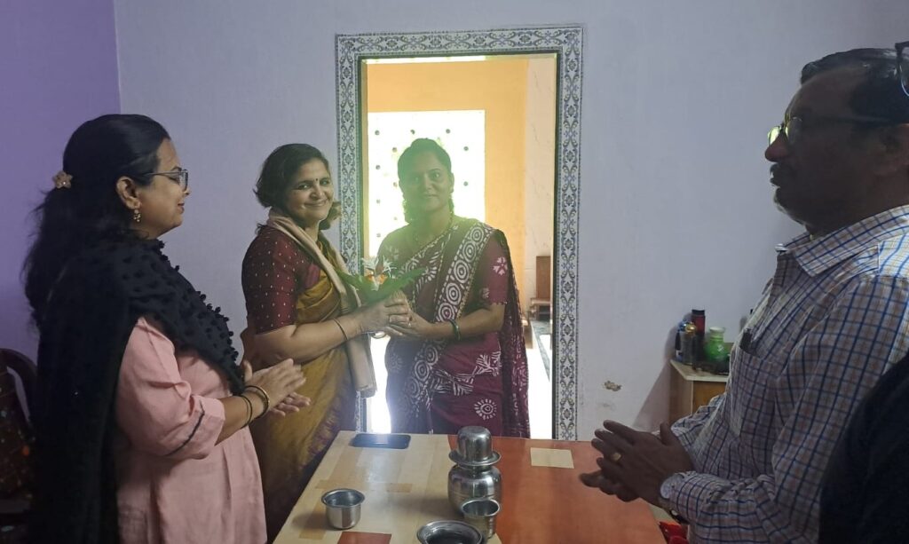 Welcome of Z. P. CEO Vaidahi Ranade at Aabloli