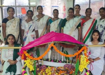Palkhi ceremony on the occasion of Dnyaneshwar Jayanti