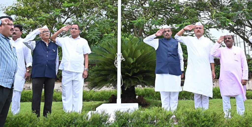 Flag hoisting at Tawde Guest House