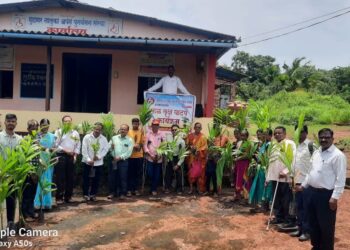 Distribution of fruit trees on behalf of disabled rehabilitation organization
