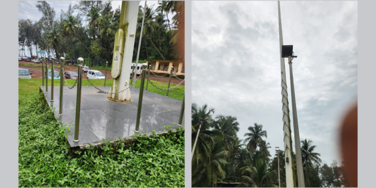Flagpole in Guhagar Awaits Inauguration