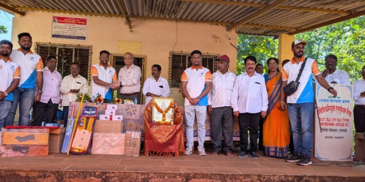 Educational material distribution at Jamasut School