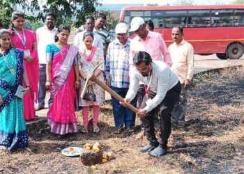 Groundbreaking ceremony of waste segregation shed
