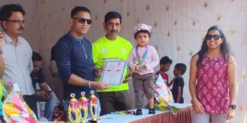 Samartha came second in the swimming competition