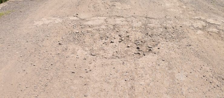 Modkagar-Tavsal road is potholed