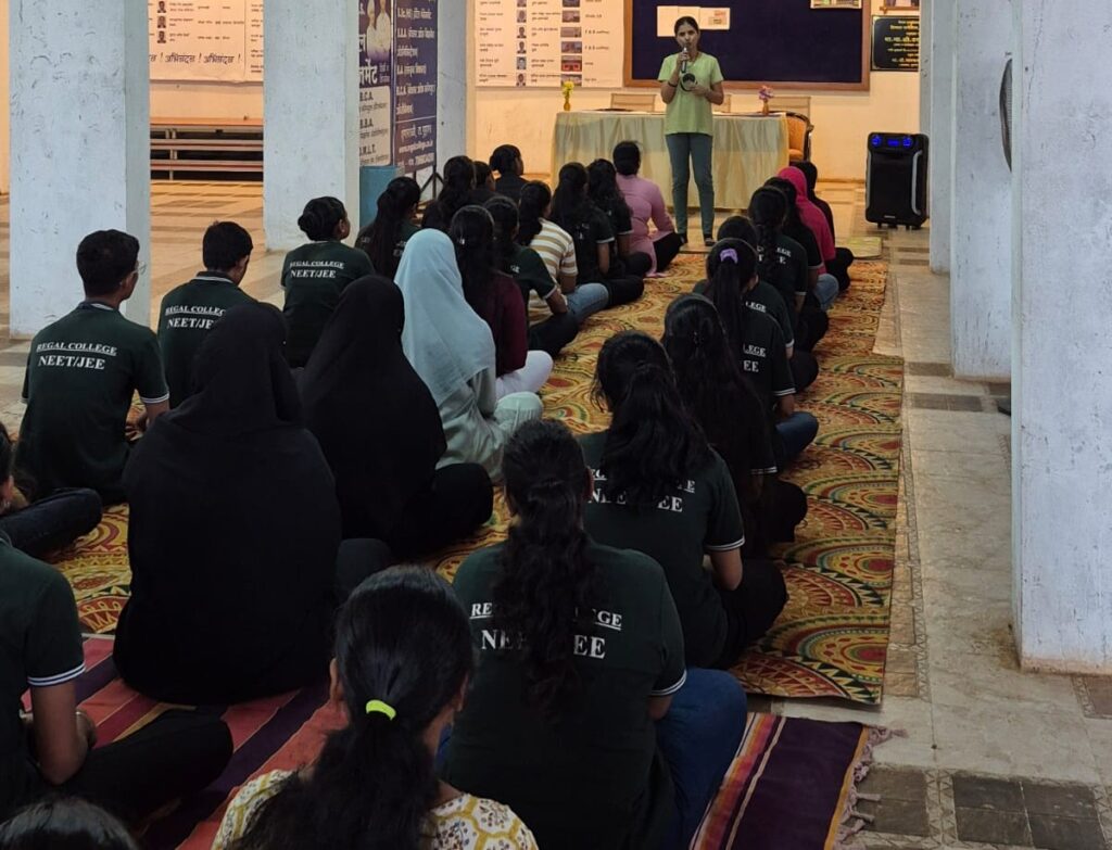 Yoga workshop at Regal College Shringartali