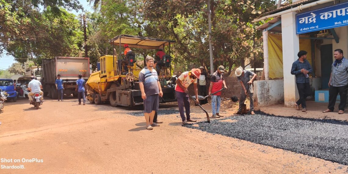 Asphalting of the Main Road in Guhagar Market