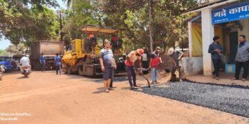 Asphalting of the Main Road in Guhagar Market