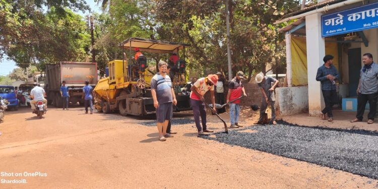 Asphalting of the Main Road in Guhagar Market