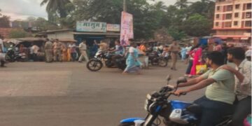 Drunkards rioting in the streets