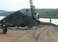 Illegal sand mining in Visapur