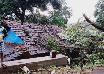 Strong arrival of rain in Guhagar