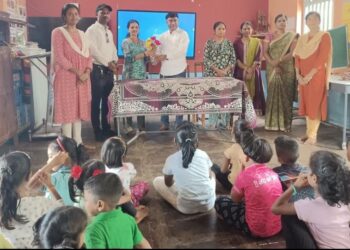 Yoga day at PMshree Valaneshwar school