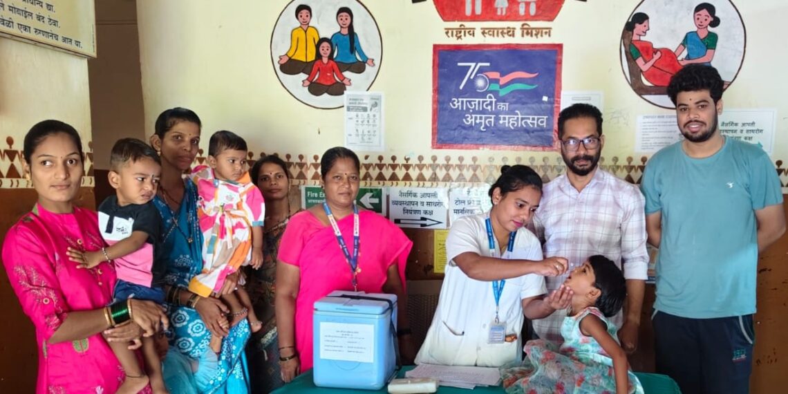 Polio dose in the presence of Nilesh Surve