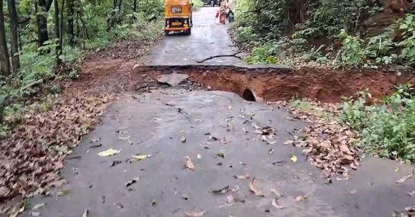Work on Visapur-Pangari damaged road begins