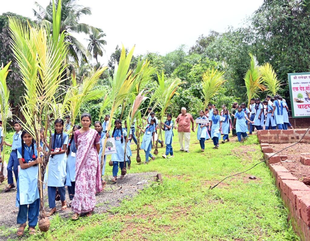 Conservation by planting trees in Dhamanase