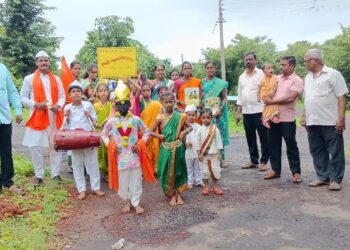 Literacy Procession in Shir Morewadi