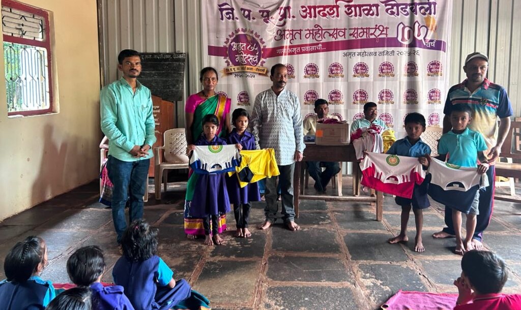 Laptop gift to Dodavali school