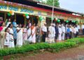 Flag hoisting by ex-soldier