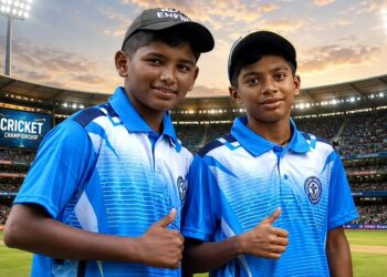 Shrish and Advait selected for tennis cricket tournament