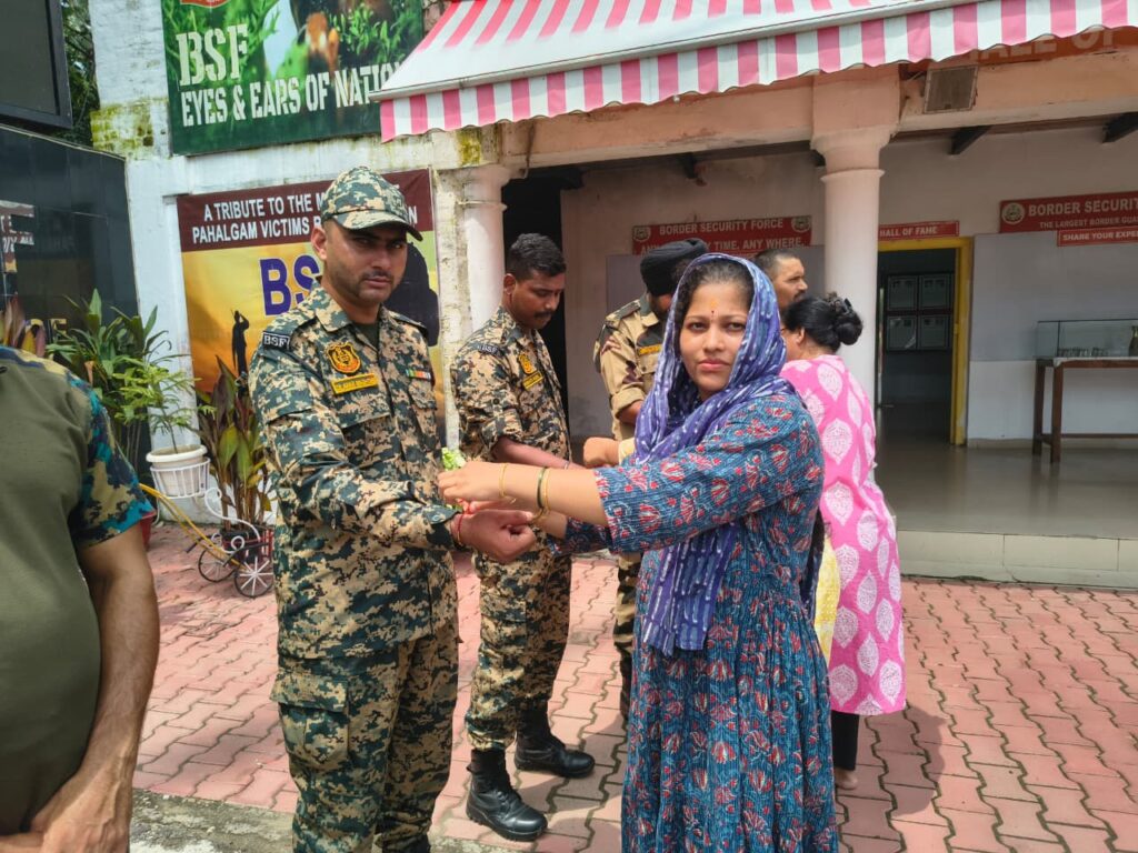 Women celebrated Raksha Bandhan with soldiers