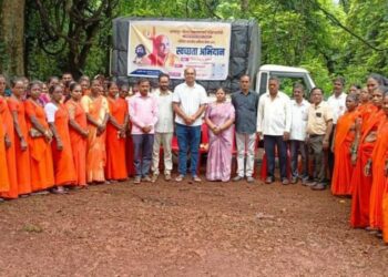 Cleanliness campaign in Chikhali temple area
