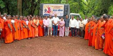 Cleanliness campaign in Chikhali temple area