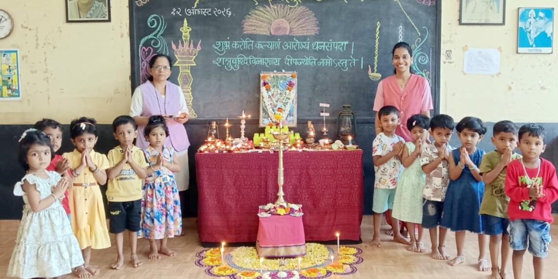 Deepa puja at Anandibai Abhyankar Children's Temple
