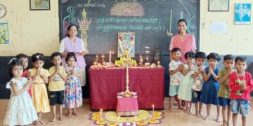 Deepa puja at Anandibai Abhyankar Children's Temple