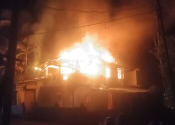 Fire at Bamne's house in Guhagar