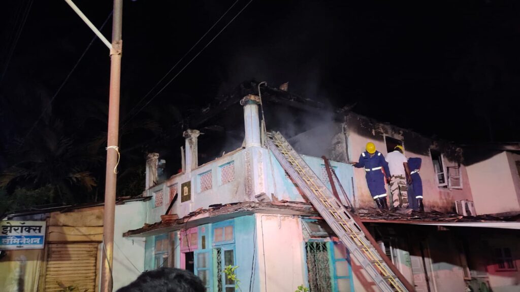 Fire at Bamne's house in Guhagar