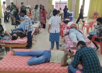 Blood donation camp at Velaneshwar